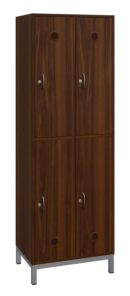 SBS-2222 šatní skříň 4-boxová, 1800x600x400 mm, kovové nohy, ořech královský